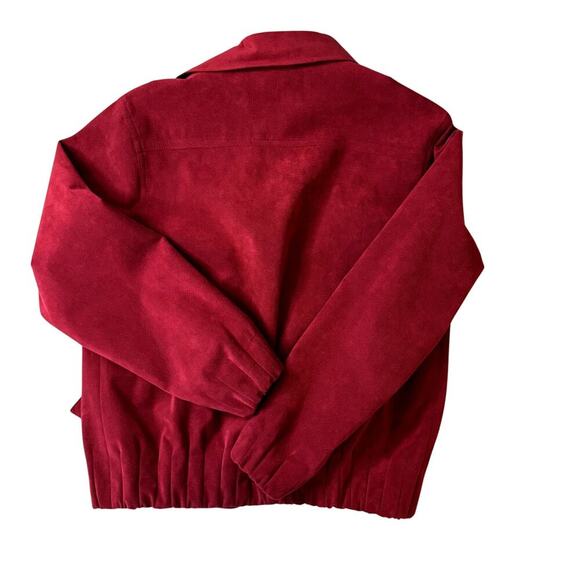 Vintage 1984 Gino Rossi Red Ultrasuede Jacket Size 10 Women's - Picture 6 of 7